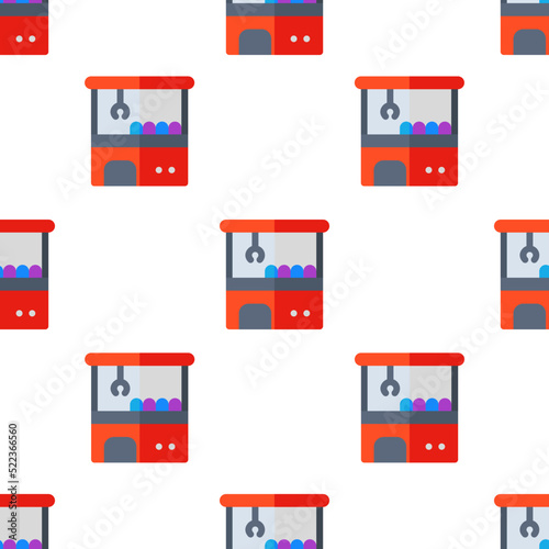 Single claw machine pattern. claw machine concept. flat trendy Vector seamless Pattern, background, wallpaper