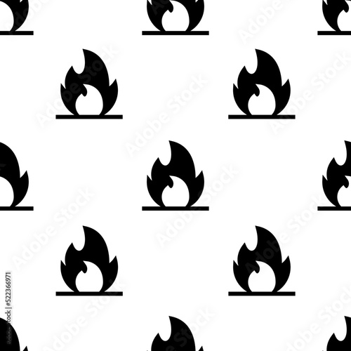 Single Fire pattern. Fire concept. filled trendy Vector seamless Pattern  background  wallpaper