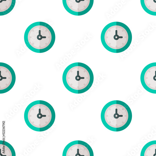 Single clocks pattern. clocks concept. flat trendy Vector seamless Pattern, background, wallpaper