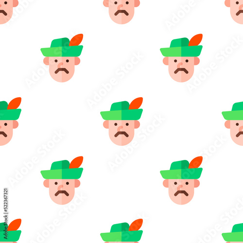 Single robin hood pattern. robin hood concept. flat trendy Vector seamless Pattern, background, wallpaper
