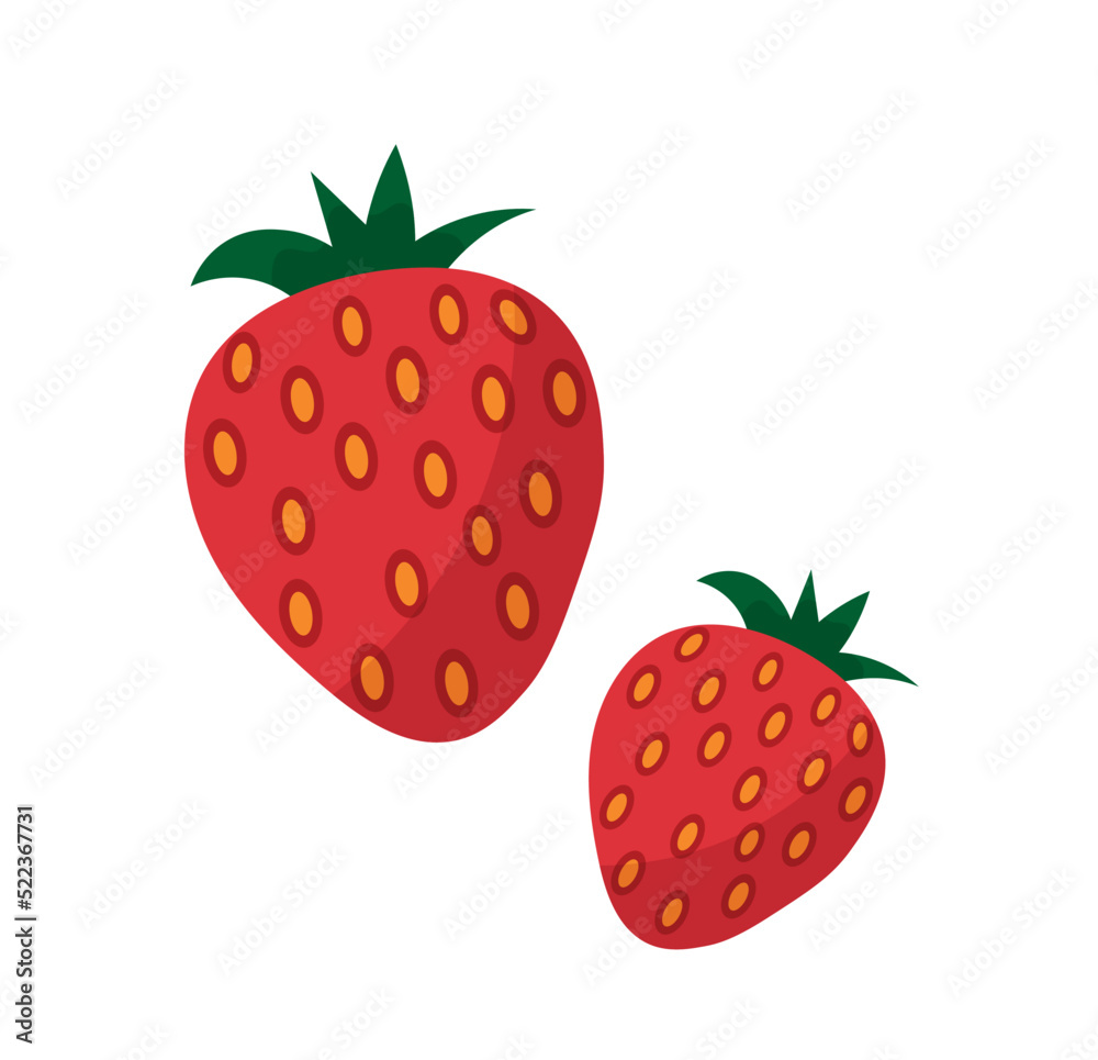Fototapeta premium Natural strawberry icon