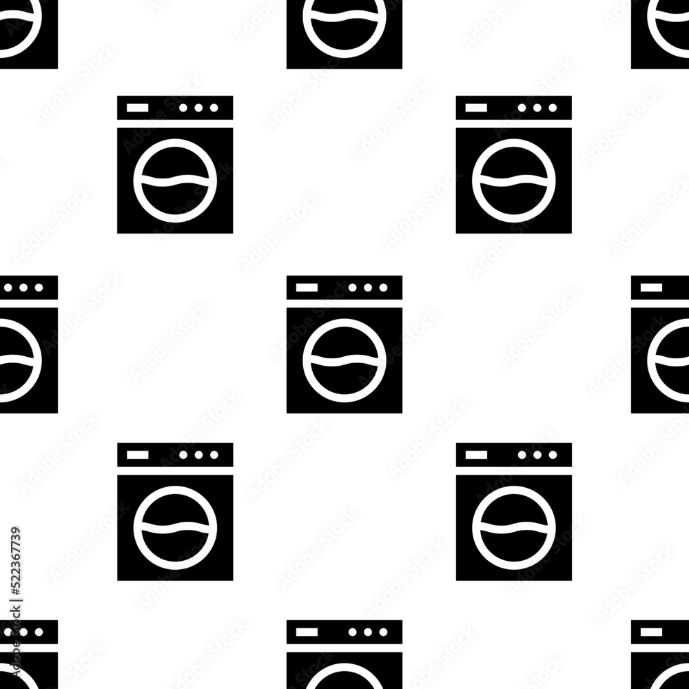 Single Washing machine pattern. Washing machine concept. filled trendy Vector seamless Pattern, background, wallpaper Single Washing machine pattern. Washing machine concept. filled trendy Vector seamless Pattern, background, wallpaper