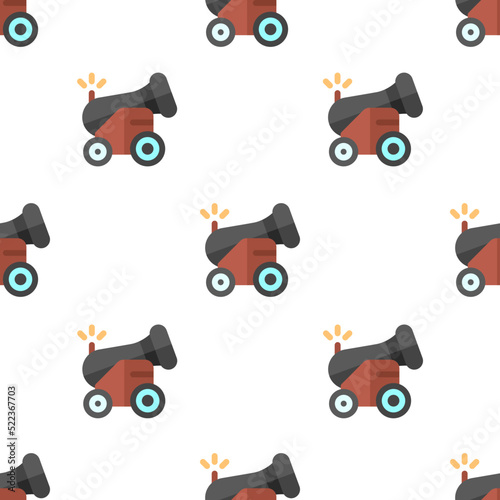 Single cannon pattern. cannon concept. flat trendy Vector seamless Pattern, background, wallpaper