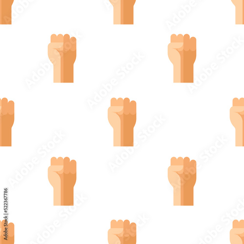 Single fist pattern. fist concept. flat trendy Vector seamless Pattern, background, wallpaper