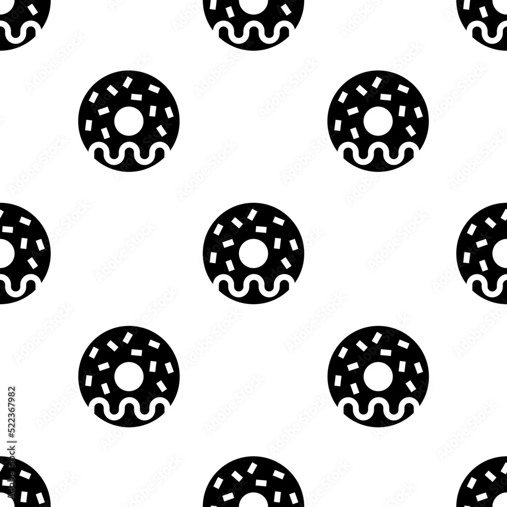Single Donut pattern. Donut concept. filled trendy Vector seamless Pattern, background, wallpaper Single Donut pattern. Donut concept. filled trendy Vector seamless Pattern, background, wallpaper