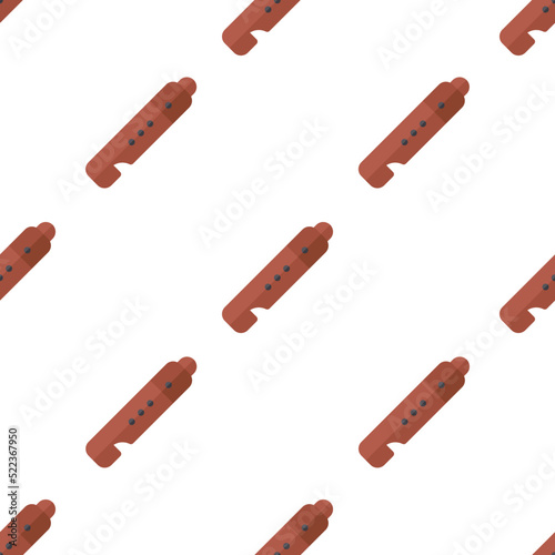 Single flute pattern. flute concept. flat trendy Vector seamless Pattern, background, wallpaper