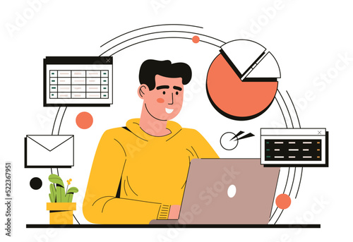 Businessman working concept