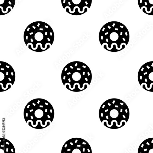 Single Donut pattern. Donut concept. filled trendy Vector seamless Pattern  background  wallpaper