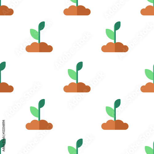 Single sprouts pattern. sprouts concept. flat trendy Vector seamless Pattern, background, wallpaper