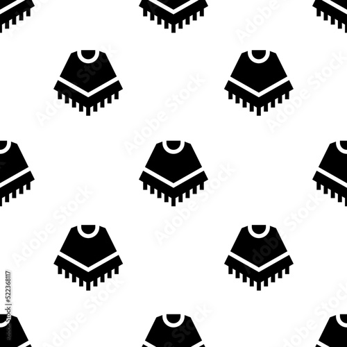 Single Poncho pattern. Poncho concept. filled trendy Vector seamless Pattern, background, wallpaper