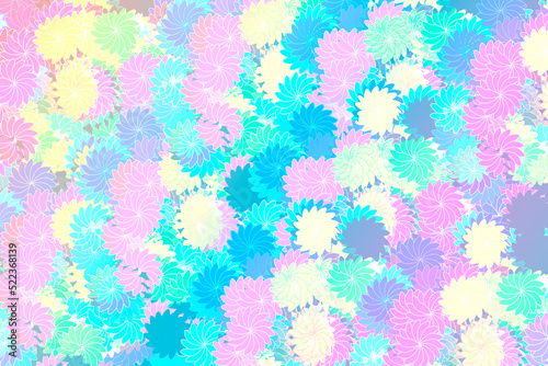 pastel iridescent retro flowers floral hawaiian flower pinwheel retro design style textile overlay illustration backdrop fun fashion background pattern swirl fabric photo