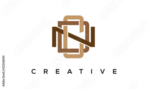 initial CDN, NDC letters monogram, three letters creative modern typographic logo, eye catching alphabet stylish logo vector