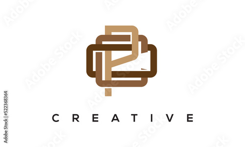 initial PCO, OCP letters monogram, three letters creative modern typographic logo, eye catching alphabet stylish logo vector