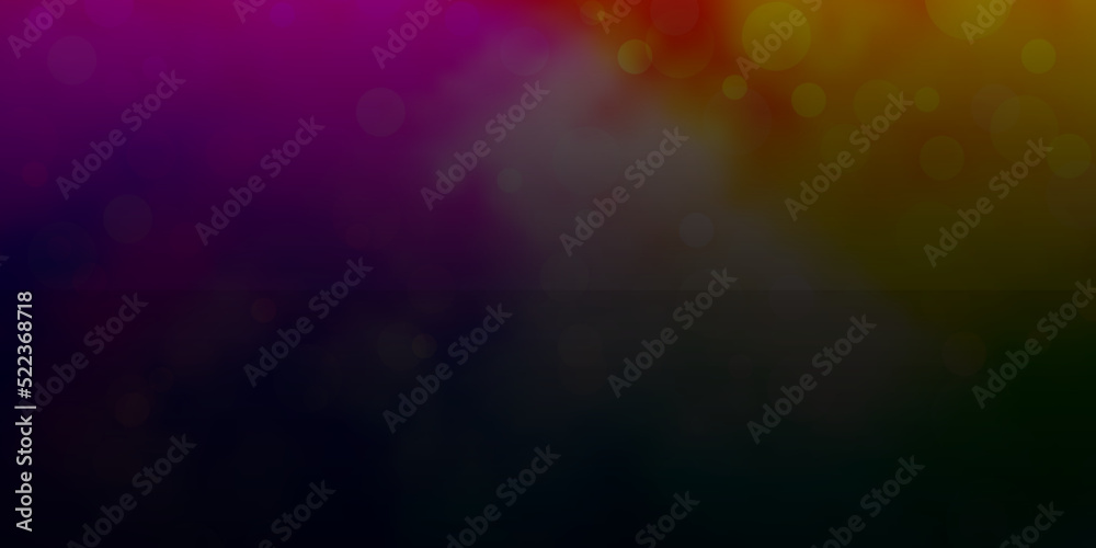 Fototapeta premium Light Multicolor vector background with circles.