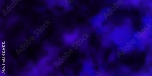 Dark Purple vector background with clouds.