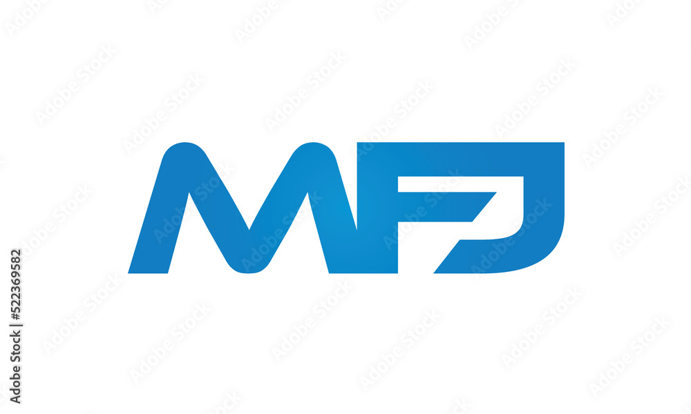 initial MFJ creative modern lettermark logo design, linked typography monogram icon vector illustration initial MFJ creative modern lettermark logo design, linked typography monogram icon vector illustration
