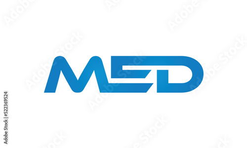 initial MED creative modern lettermark logo design, linked typography monogram icon vector illustration
