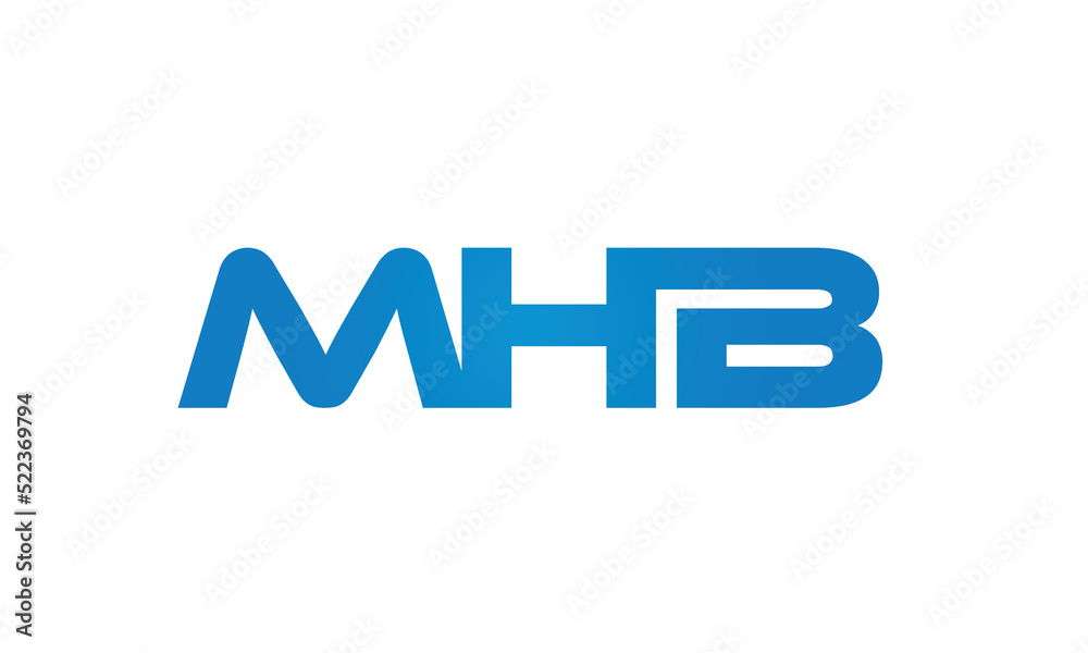 initial MHB creative modern lettermark logo design, linked typography monogram icon vector illustration initial MHB creative modern lettermark logo design, linked typography monogram icon vector illustration