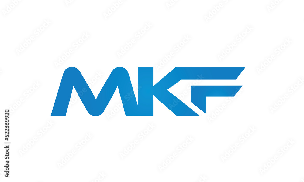 initial MKF creative modern lettermark logo design, linked typography monogram icon vector illustration initial MKF creative modern lettermark logo design, linked typography monogram icon vector illustration