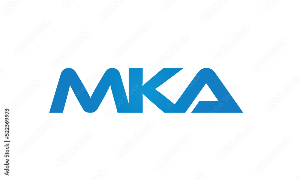initial MKA creative modern lettermark logo design, linked typography monogram icon vector illustration