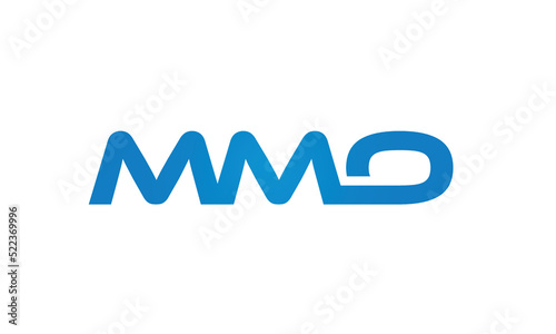 initial MMO creative modern lettermark logo design  linked typography monogram icon vector illustration