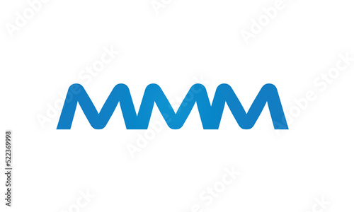 initial MMM creative modern lettermark logo design  linked typography monogram icon vector illustration