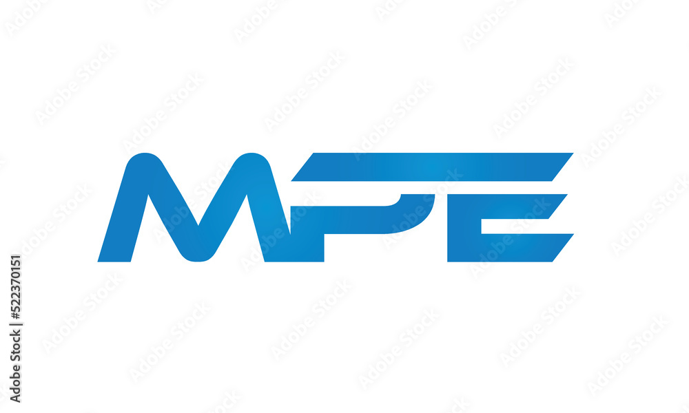 initial MPE creative modern lettermark logo design, linked typography monogram icon vector illustration initial MPE creative modern lettermark logo design, linked typography monogram icon vector illustration