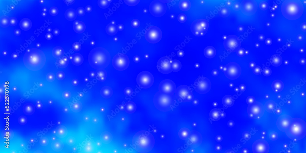 Light BLUE vector template with neon stars. Light BLUE vector template with neon stars.