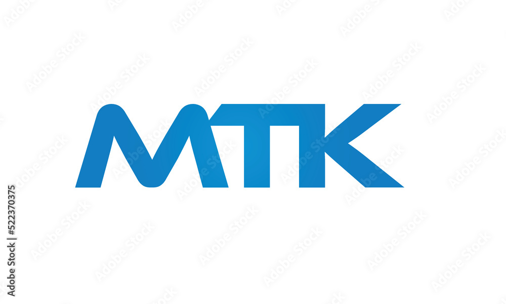 initial MTK creative modern lettermark logo design, linked typography monogram icon vector illustration