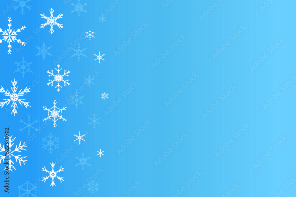 Luxury abstract blue Christmas background with geometric snowflakes