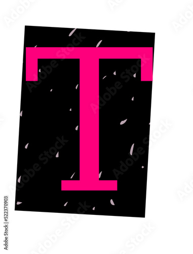 Ransom Note Alphabet T