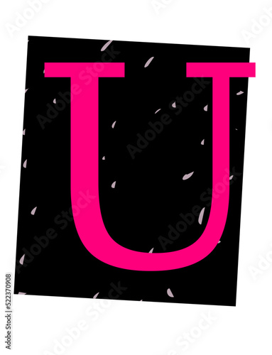 Ransom Note Alphabet U