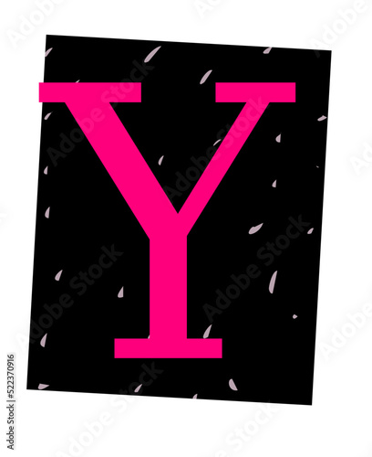 Ransom Note Alphabet Y