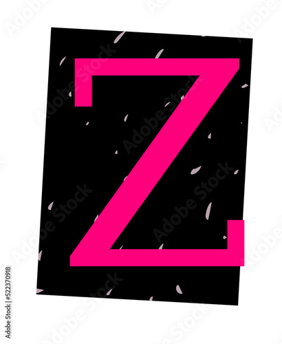 Ransom Note Alphabet Z