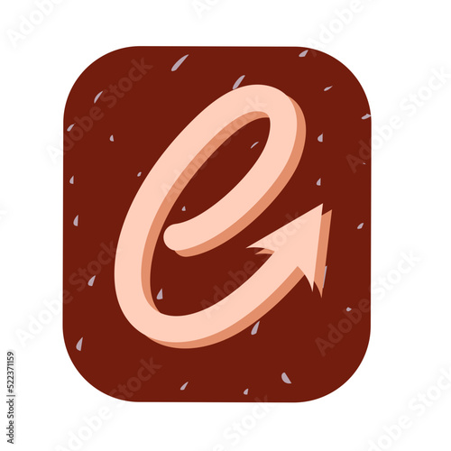 Ransom Note Alphabet E