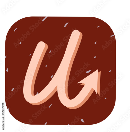 Ransom Note Alphabet U