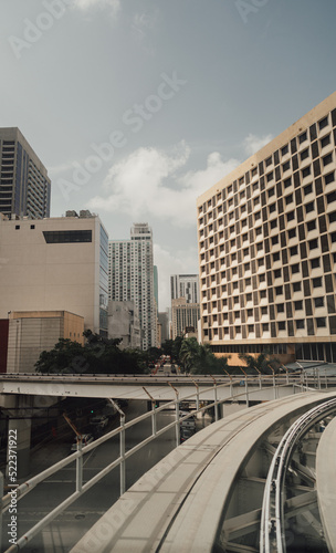 downtown city state train rail transport miami 