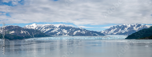 View of the famous Hubbard Glacier in Alaska. The Hubbar Glaicier is the largest tide water glacier in north america and a populare destination fro cruise ships. © Jeff Whyte