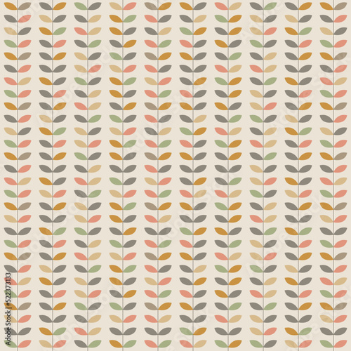 Autumn leaves pattern vector illustration.