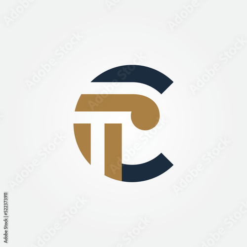 c letter. law. legal. firm. attorney logo design vector