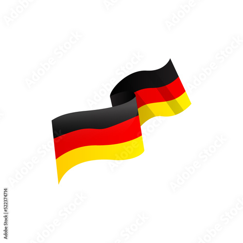 Wavy germany flag ribbon banner design