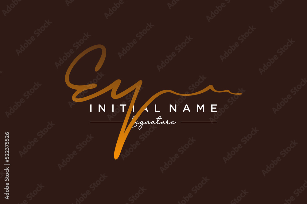 Initial EY signature logo template vector. Hand drawn Calligraphy lettering Vector illustration. Initial EY signature logo template vector. Hand drawn Calligraphy lettering Vector illustration.
