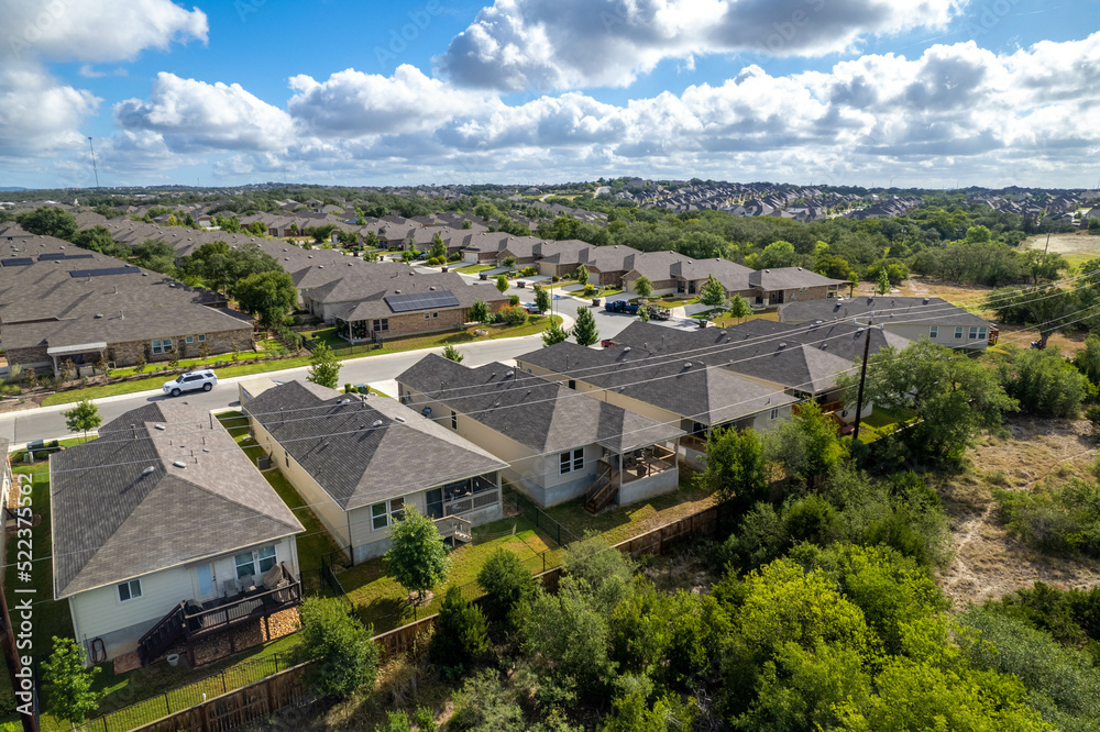 aerial view of a subdivision