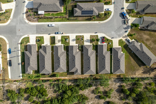 aerial view of a subdivision