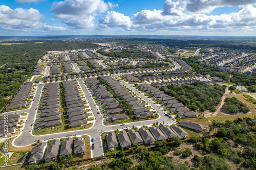 aerial view of a subdivision