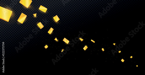 Falling gold bars. Valuables and precious metals. Graphic elements for website. Wealth and traditional decoration, finance and passive income, poster or banner. Cartoon flat vector illustration