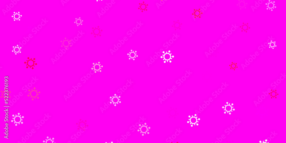 Light pink vector background with covid-19 symbols. Light pink vector background with covid-19 symbols.