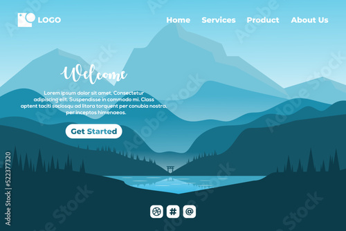 Corporative landing page web template for business or agencies
