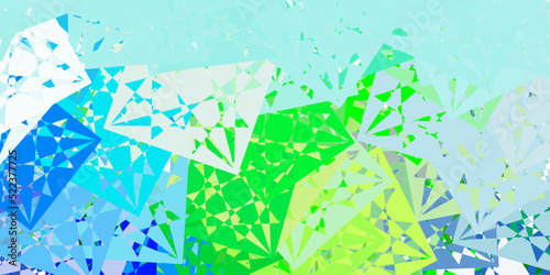 Light Blue, Green vector texture with random triangles.
