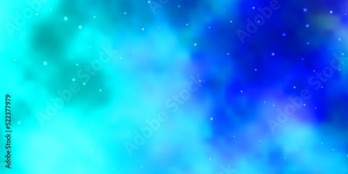Light Pink, Blue vector template with neon stars.